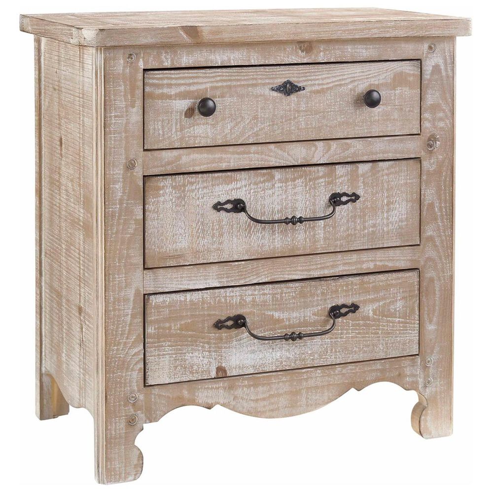Tiddal Home Chatsworth Nightstand in Chalk Distressed, , large
