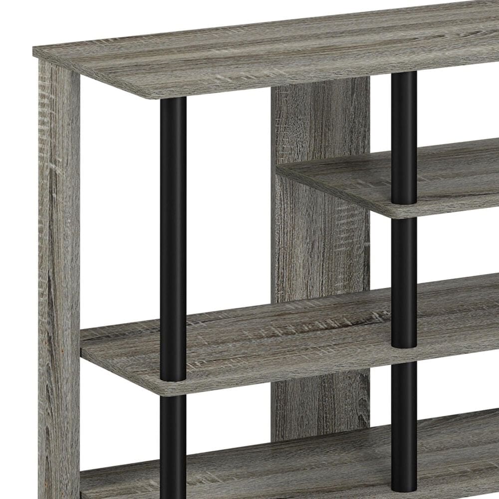 HOMLUX 6-Tier Shoe Rack in French Oak and Black, , large
