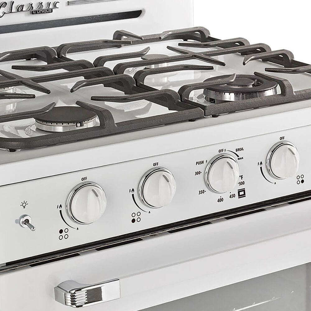 Unique Appliances Classic Retro 30" Pro Convection Gas Range in Marshmallow White, , large