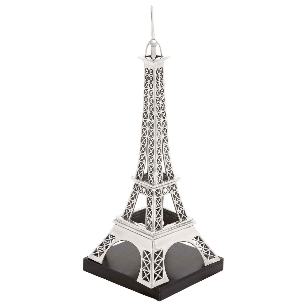 Maple and Jade Eiffel Tower Sculpture in Silver and Black, , large