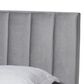 Baxton Studio Clare King Upholstered Panel Bed in Grey, , large