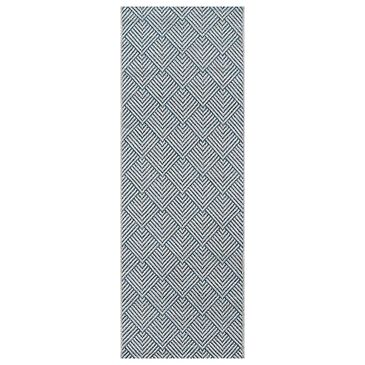 Momeni Como COM-3 3" x 8" Blue Area Performance Rug, , large