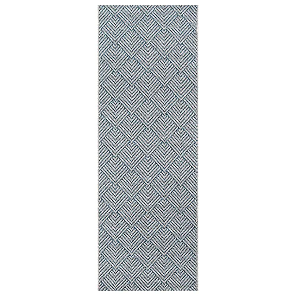 Momeni Como COM-3 3" x 8" Blue Runner, , large