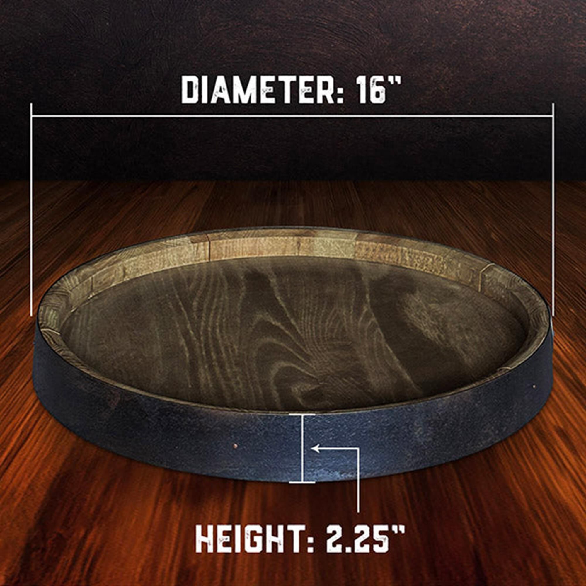 Aged & Charred Barrel Top Whiskey Display Stand in Multicolor