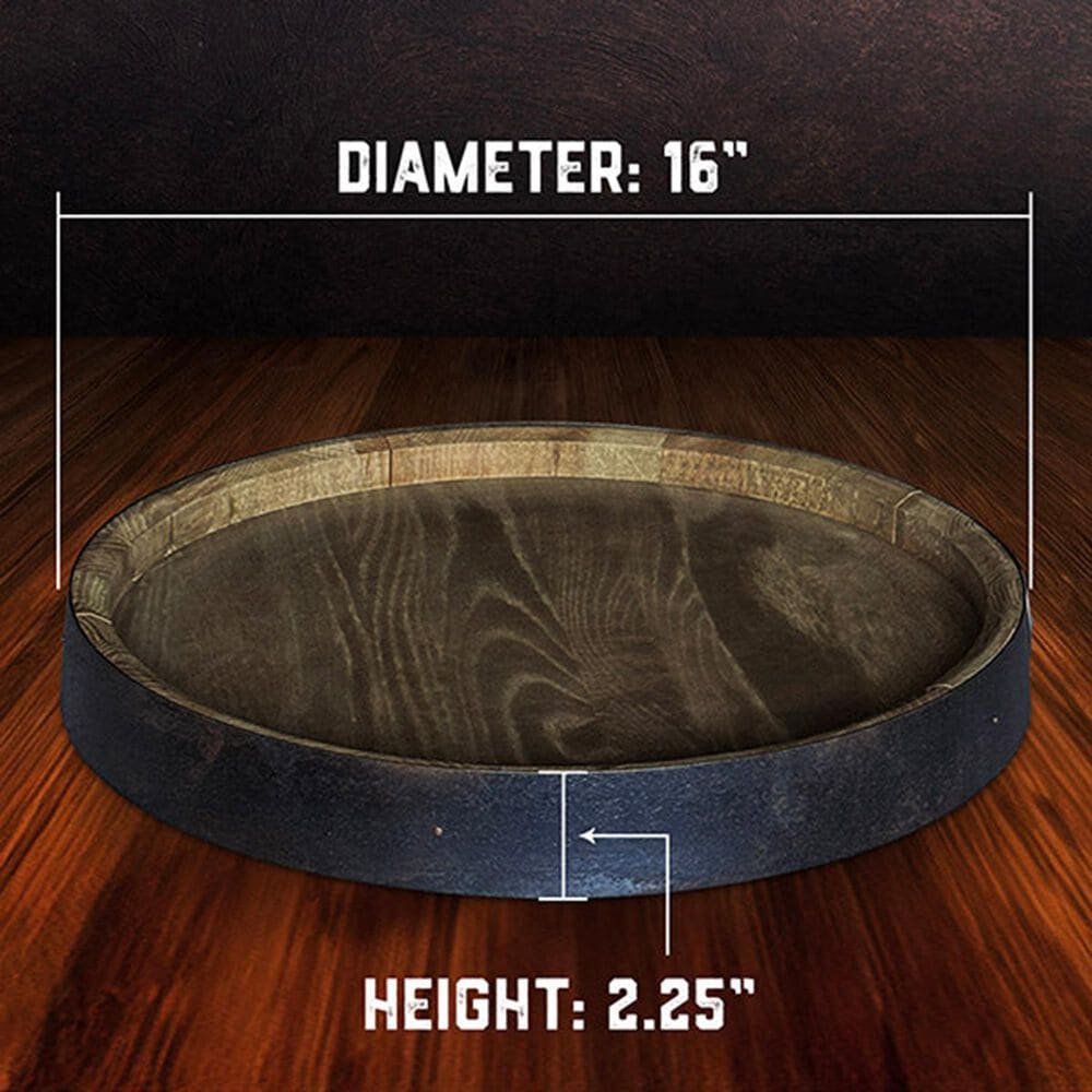 Aged &amp; Charred Barrel Top Whiskey Display Stand in Multicolor, , large