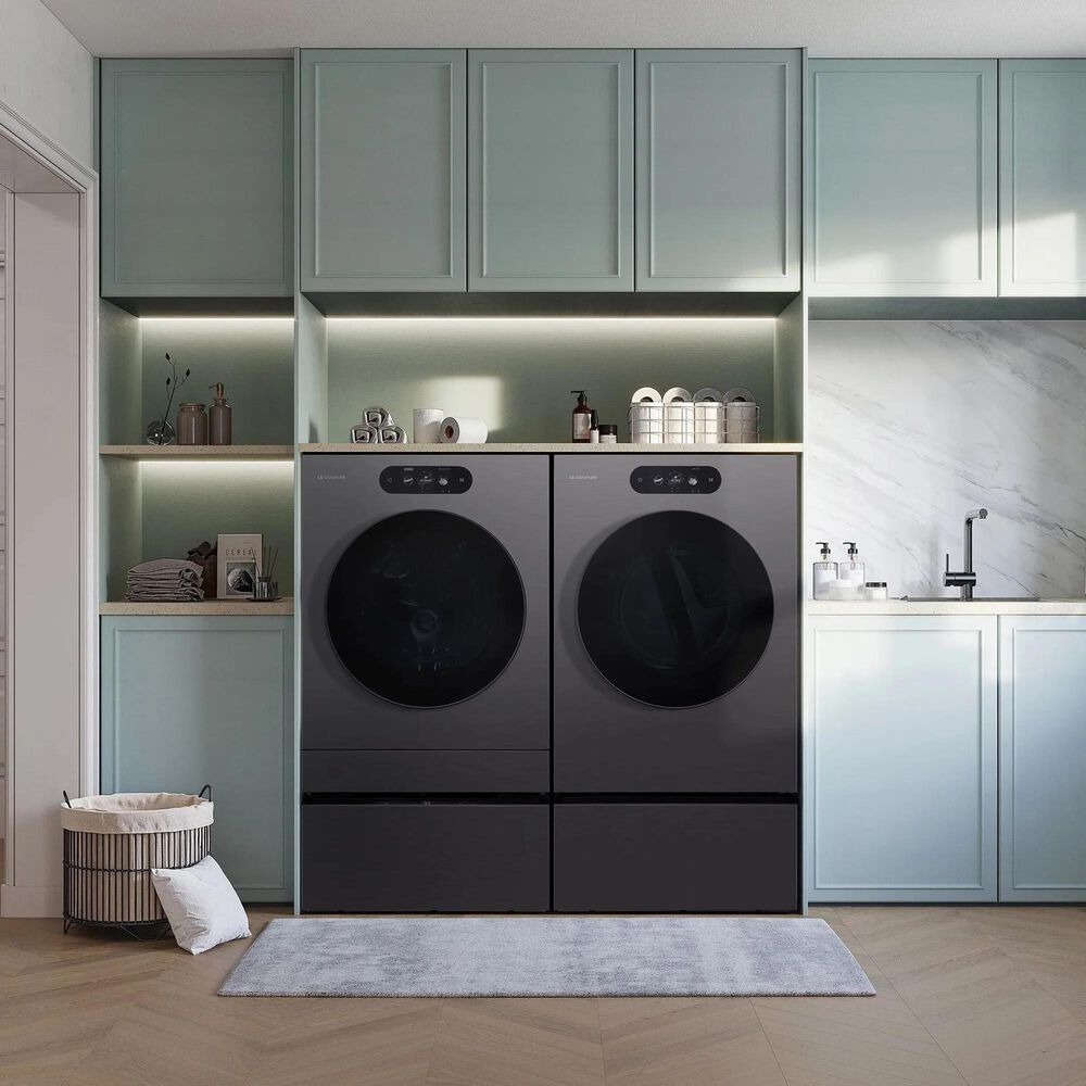 LG 9 Cu. Ft. Smart Front Load Electric Dryer in Brushed Black Steel, , large