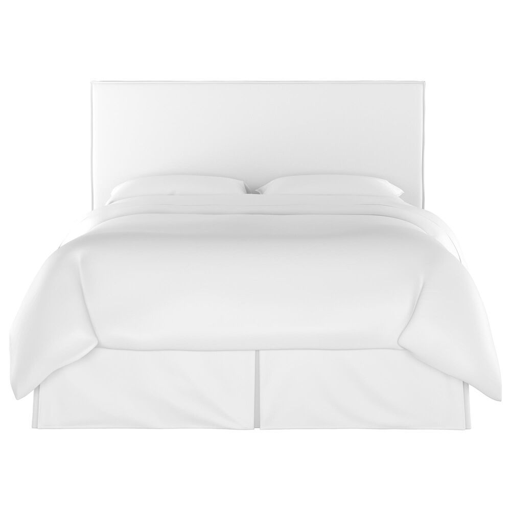 Skyline Furniture Queen Slipcover Headboard in Twill White NFM