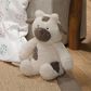 Lambs & Ivy Farmyard Friends Milkshake Cow Plush Toy in White and Brown, , large