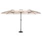 Hearth and Haven 14.8" Double Sided Outdoor Umbrella without Base in Khaki, , large