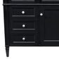 James Martin Vanities Brittany 48" Single Bathroom Vanity in Black Onyx with 3 cm Parisien Bleu Quartz Top and Rectangular Sink, , large