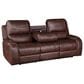 Crystal City Keily Manual Reclining Sofa with Dropdown Table in Brown, , large