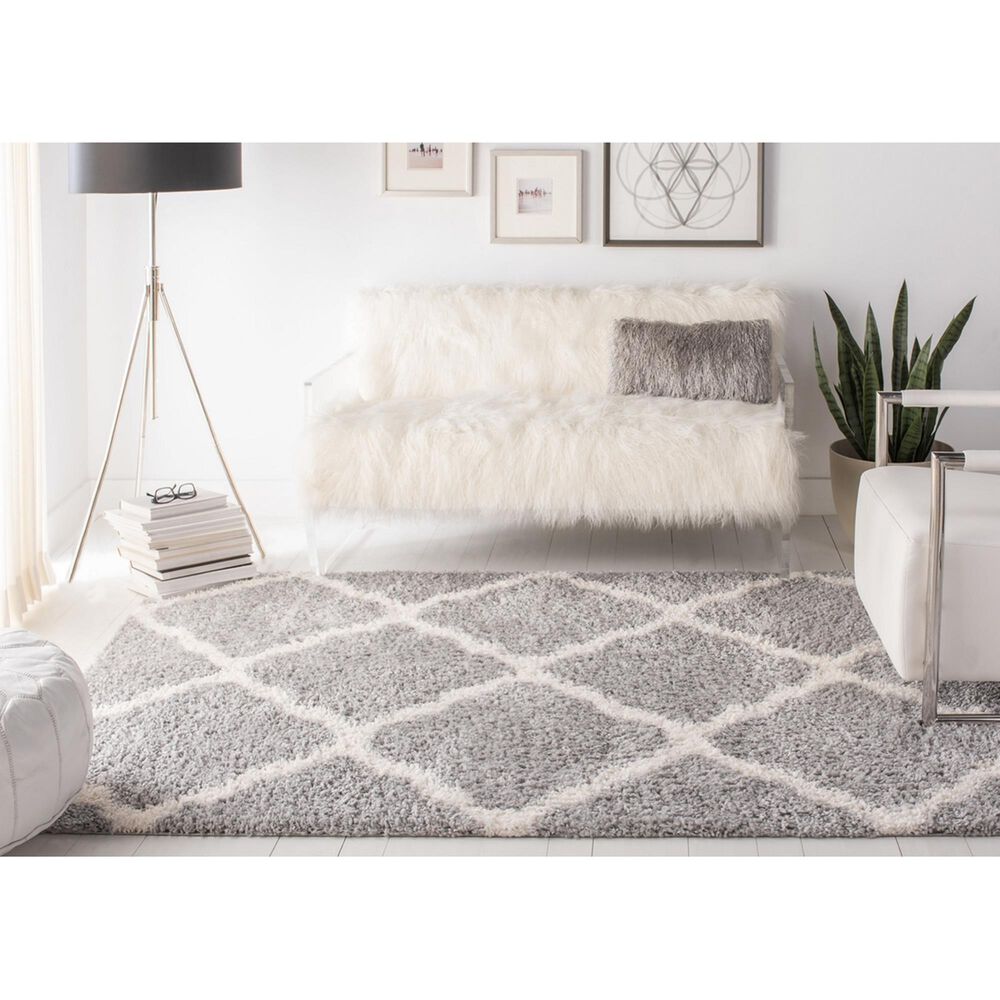 Safavieh Parma Shag PMA521G 3&#39; x 5&#39; Grey and Cream Area Rug, , large
