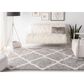 Safavieh Parma Shag PMA521G 3" x 5" Grey and Cream Area Rug, , large
