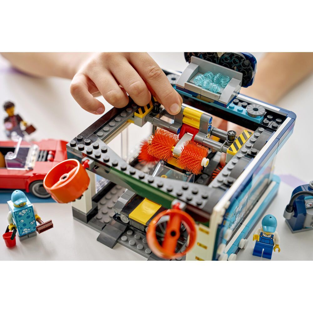 LEGO City Drive-Through Car Wash Building Set, , large