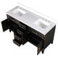 Lexora Home Laurel 60" Double Bathroom Vanity in Black Oak with White Cultured Marble Top and Rectangular Sinks, , large