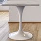 Leisuremod LeisureMod Verve Collection 27 Square Dining Table, White Base with Laminated White Marbleized Top, , large
