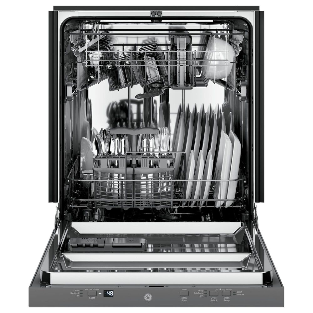 GE Appliances 24" Built-In Stainless Steel Interior Dishwasher with Sanitize Cycle - Panel Sold Separately, , large