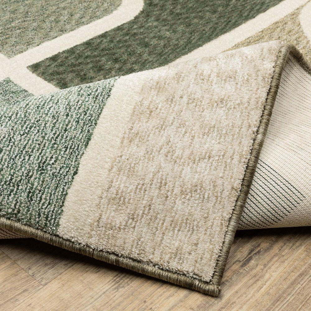 Oriental Weavers Tisdell Green and Multicolor 2'3" x 7'6" Runner, , large