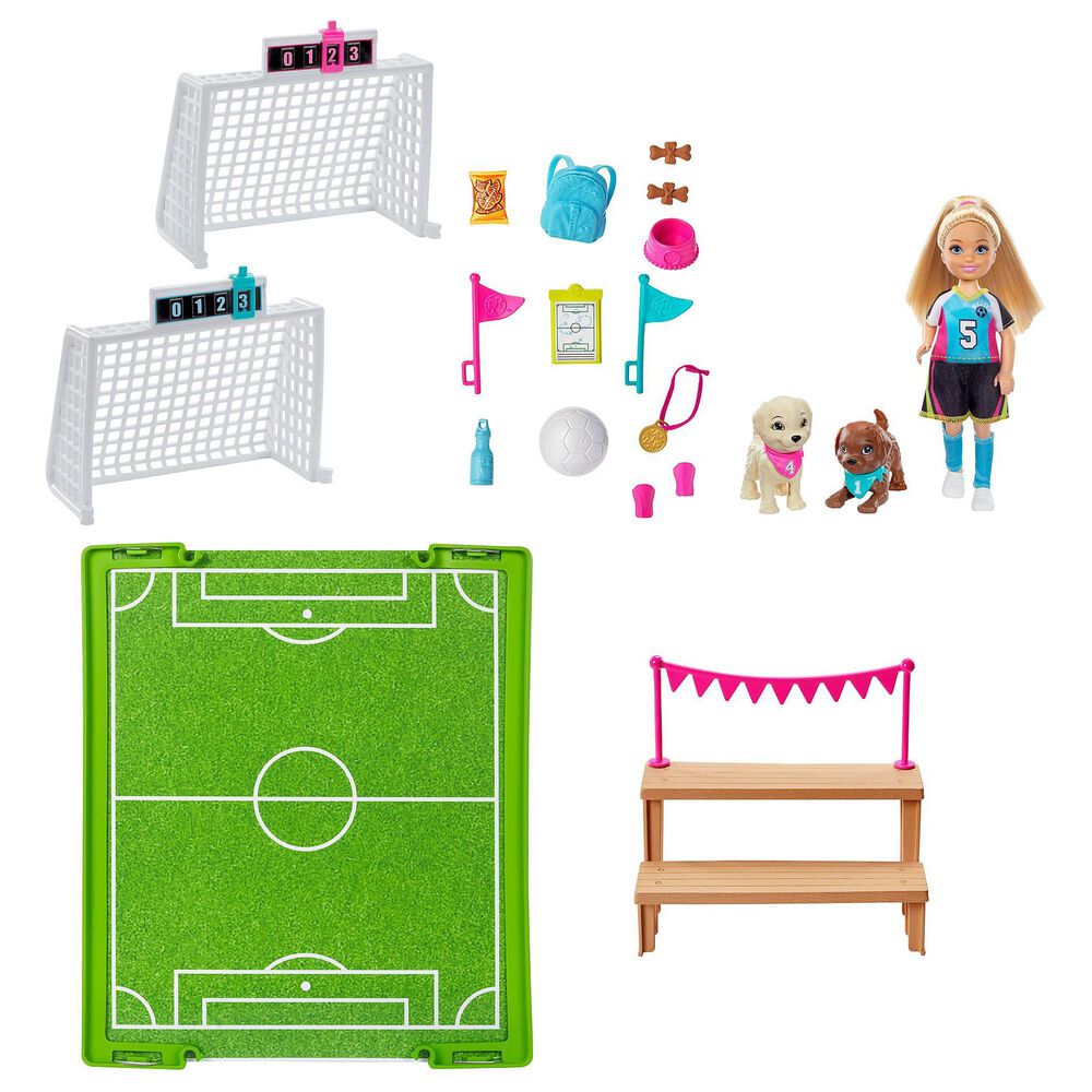 Barbie Dreamhouse Adventures Chelsea Doll with Soccer Playset, , large