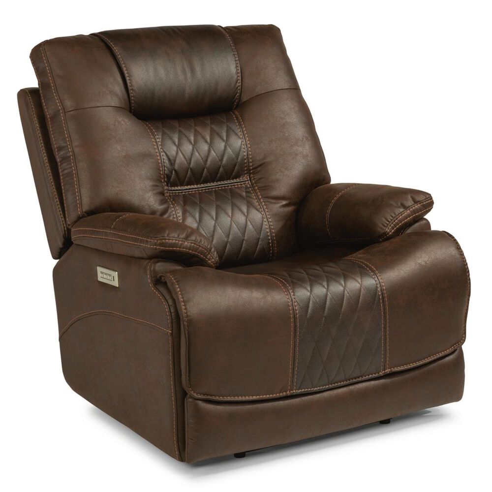 Flexsteel Dakota Power Recliner in Brown, , large