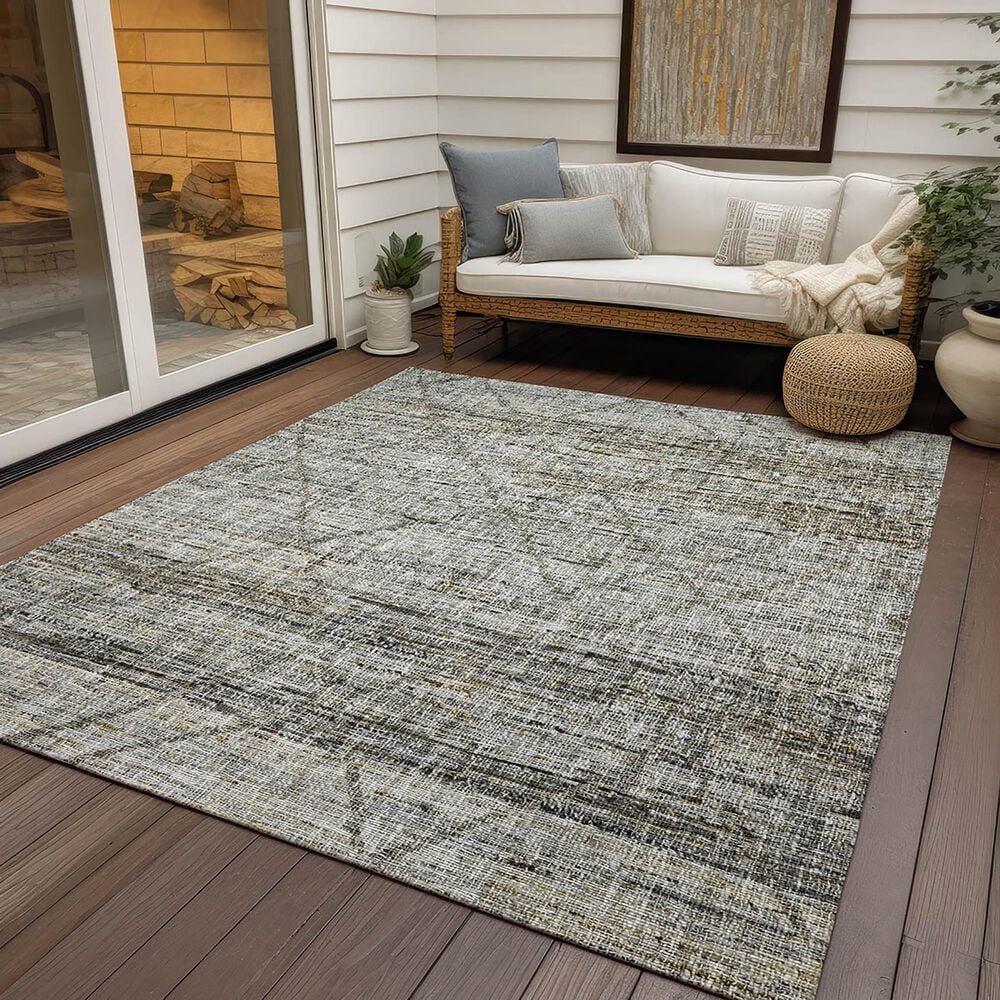 Dalyn Rug Company Portico PO1 Pewter 3&#39; x 5&#39; Area Rug, , large