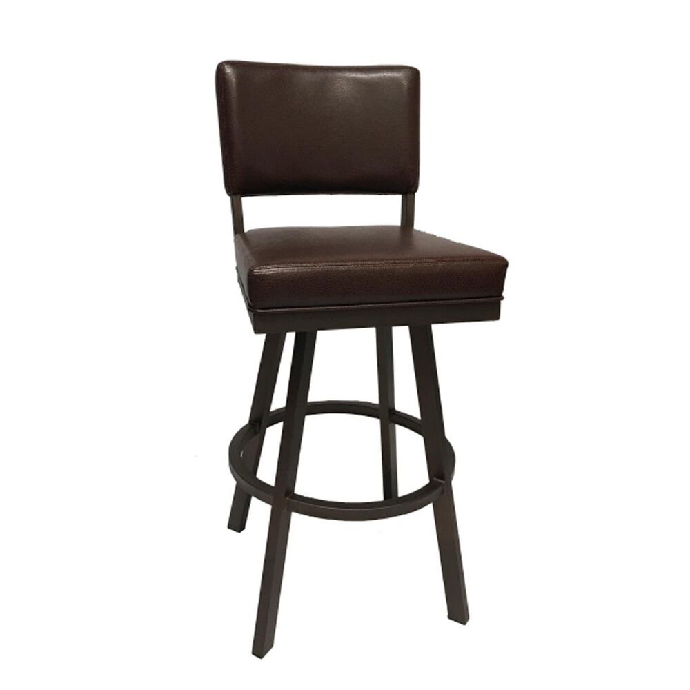 Delaware Dining Malibu 26" Swivel Counter Height Barstool in Brown, , large