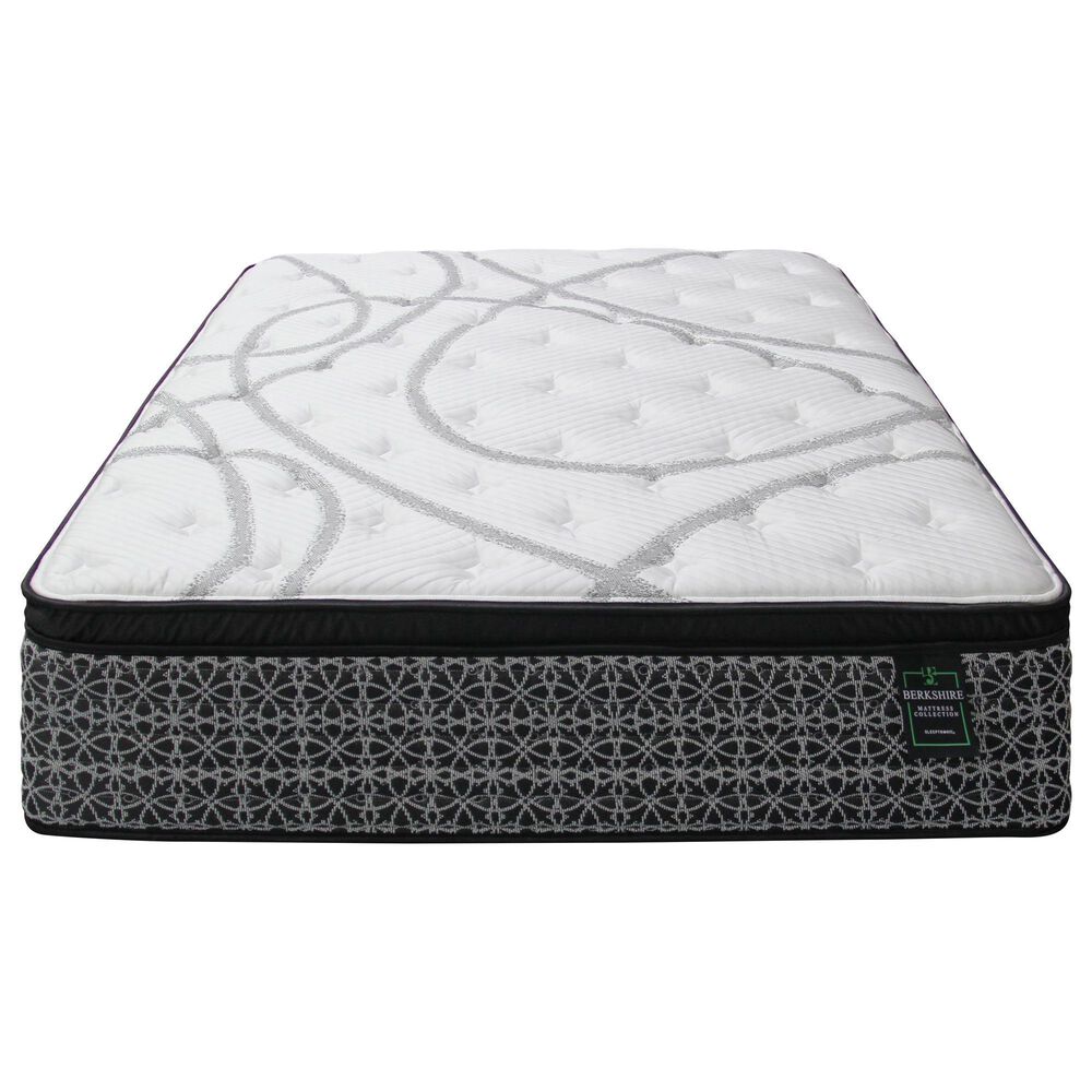 Sleeptronic Berkshire Warren Medium Euro Pillow Top Twin Mattress with Low Profile Box Spring, , large