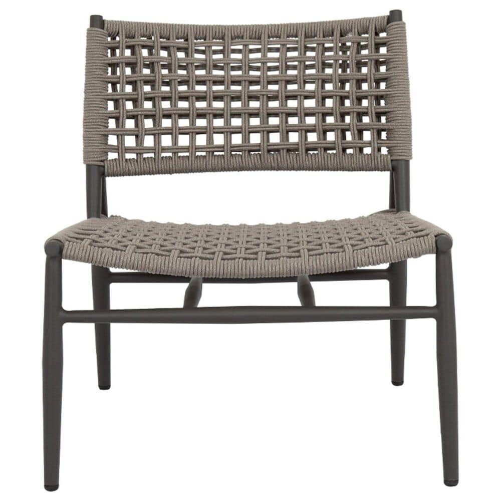 Sunset West Grigio Patio Accent Chair in Graphite and Stone Grey, , large