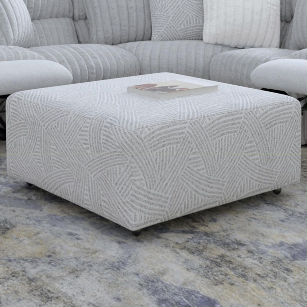 Catnapper Abraxas Castered Cocktail Ottoman in Oyster, , large