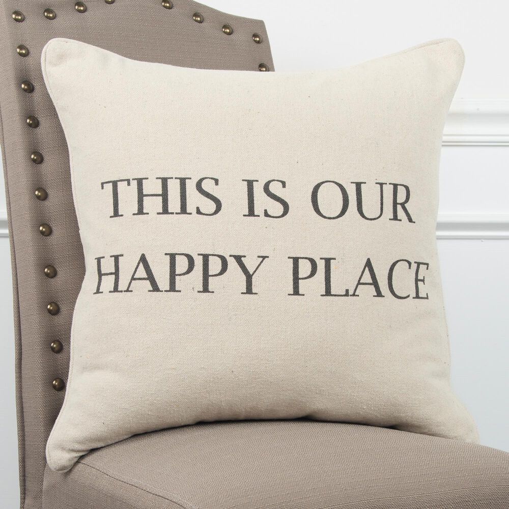 Rizzy Home Sentiment 20" Down Filled Pillow in Natural, , large