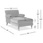 Jennifer Taylor Home Alana Chaise Lounge Chair in Olive Green Velvet, , large