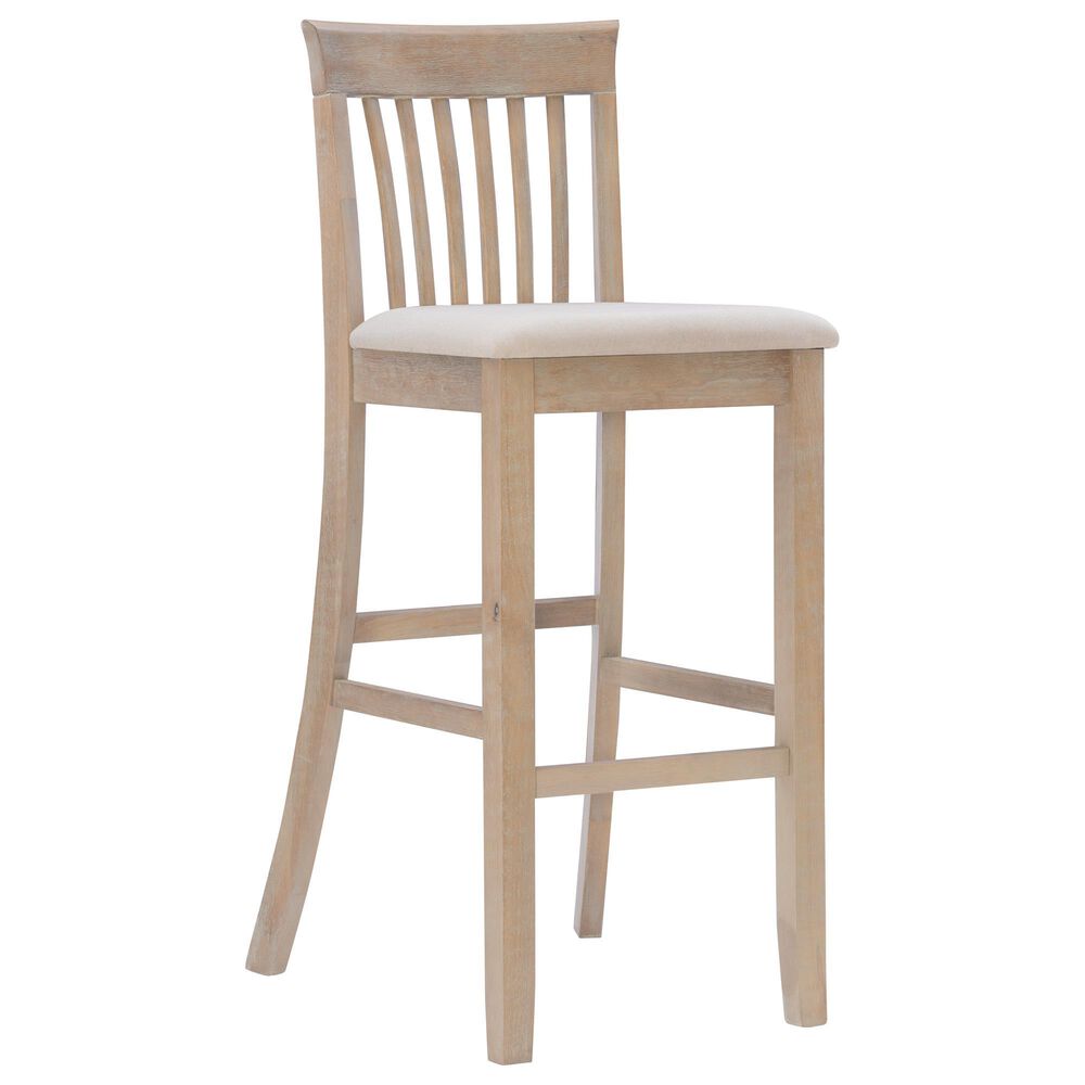 Linon Home Decor Torino Craftsman Bar Stool in Grey Wash, , large