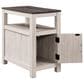 Ashley Fendenmore Chairside End Table in Antiqued White and Gray, , large