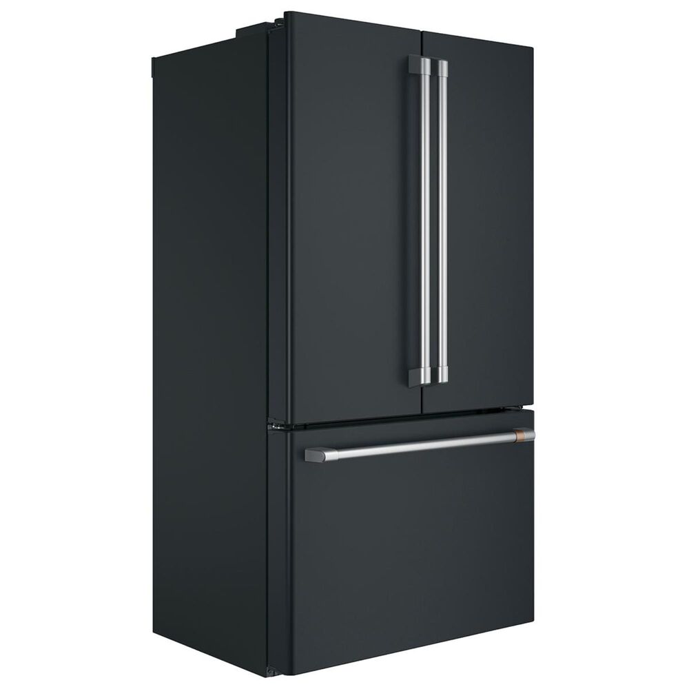 Cafe 23.1 Cu. Ft. French Door Refrigerator in Matte Black in Brushed Stainless, , large