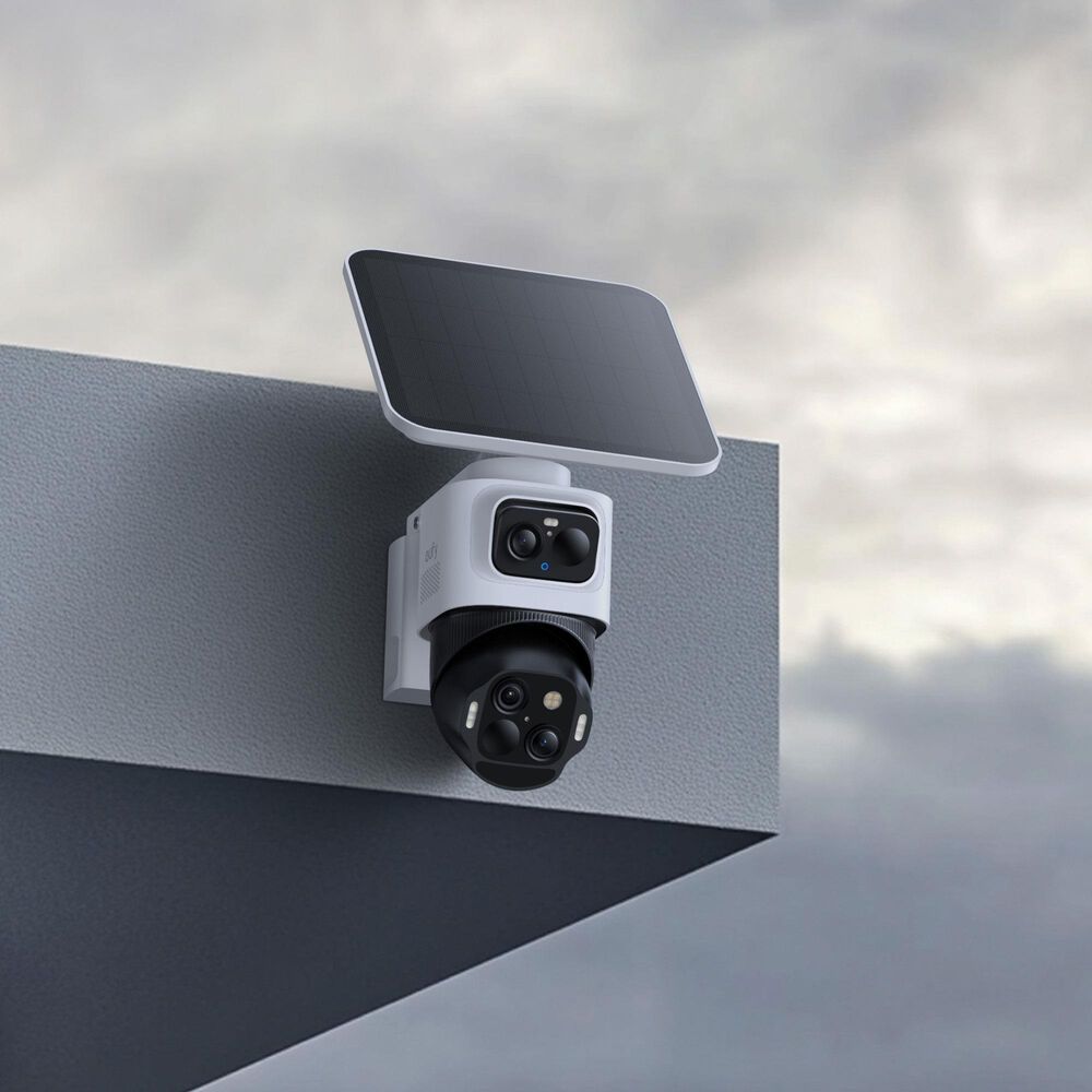 eufy S4 Solar-Powered Triple-Lens Security Camera in White, , large