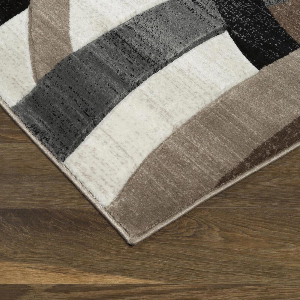 Ashley Jacinth 5&#39; x 7&#39; Brown, Cream, Gray and Black Area Rug, , large