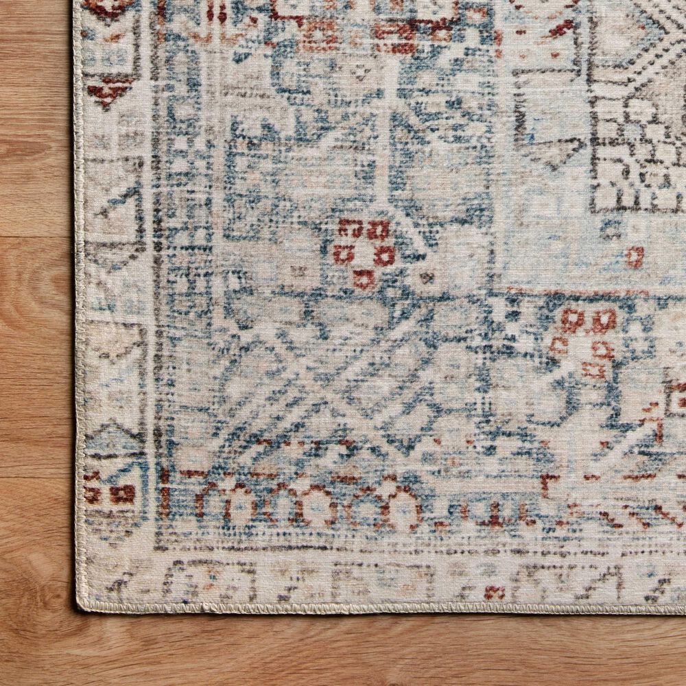 Chris Loves Julia x Loloi Jules 7&#39;6&quot; x 9&#39;6&quot; Natural and Ocean Area Rug, , large