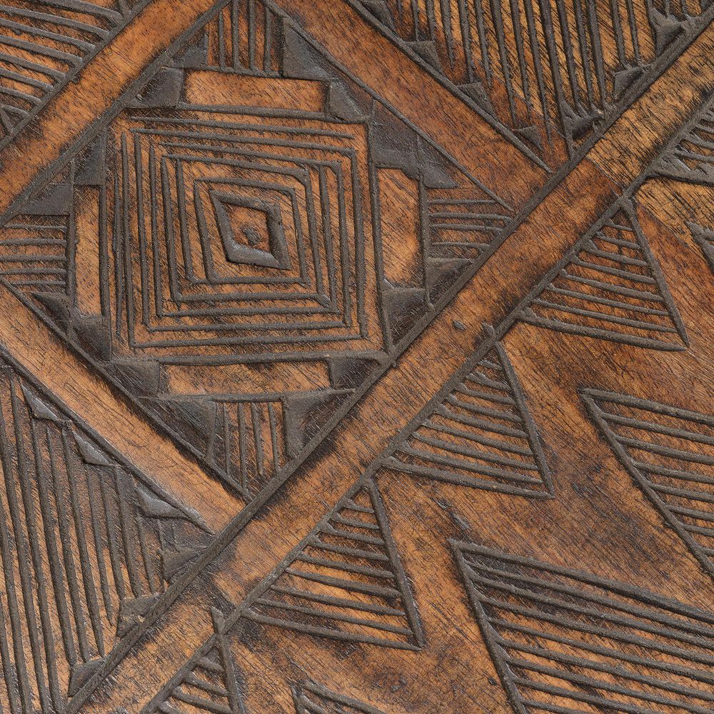 Splendor Living Ingram Mango Wood Side Table in Dark Antique, , large