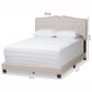 Baxton Studio Vivienne King Upholstered Bed in Light Beige, , large