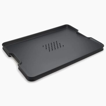 Joseph Joseph Cut and Carve Plus 16.1" x 11.4" Large Chopping Board in Black, , large