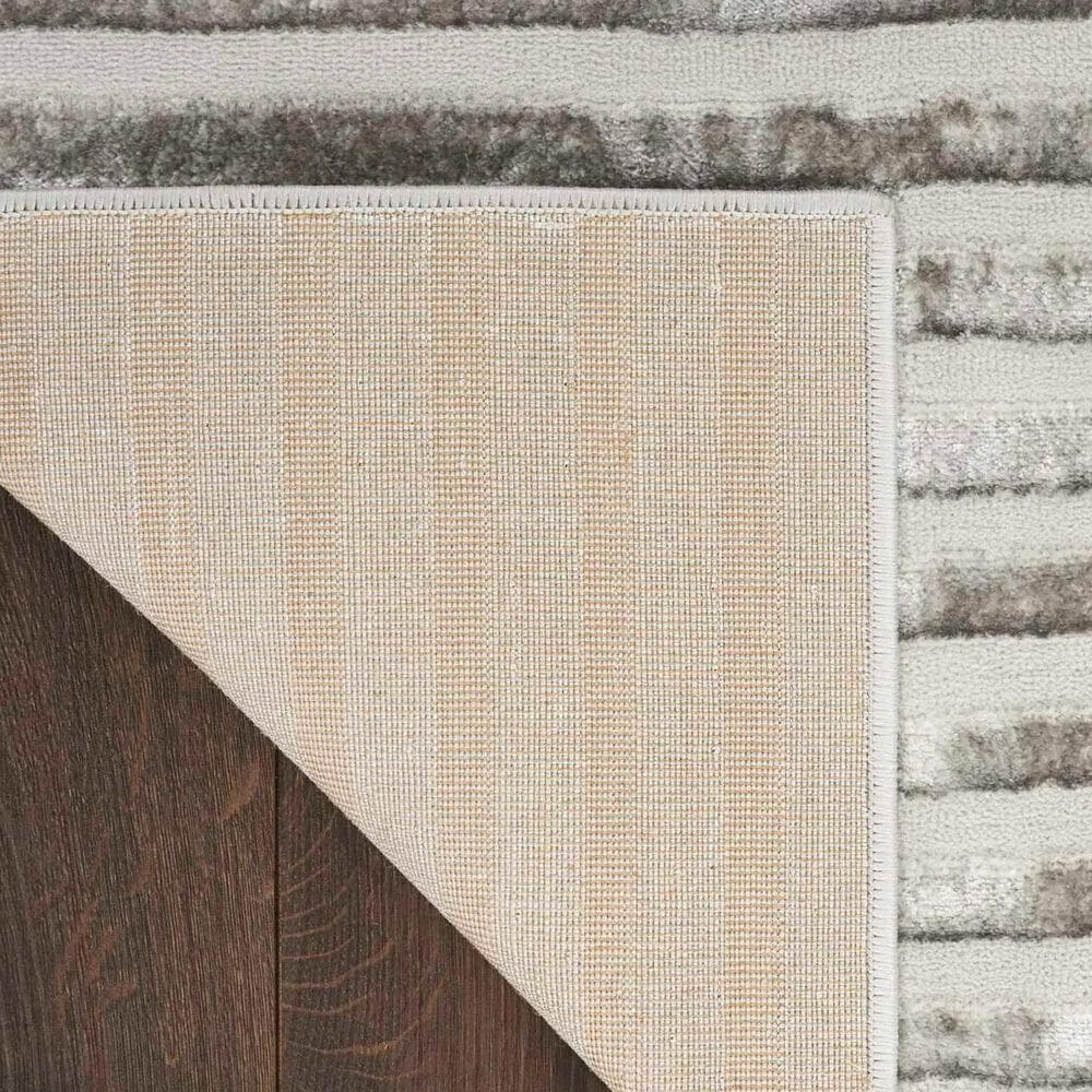 Nourison Brushstrokes 2&#39;2&quot; x 7&#39;6&quot; Silver and Grey Runner, , large