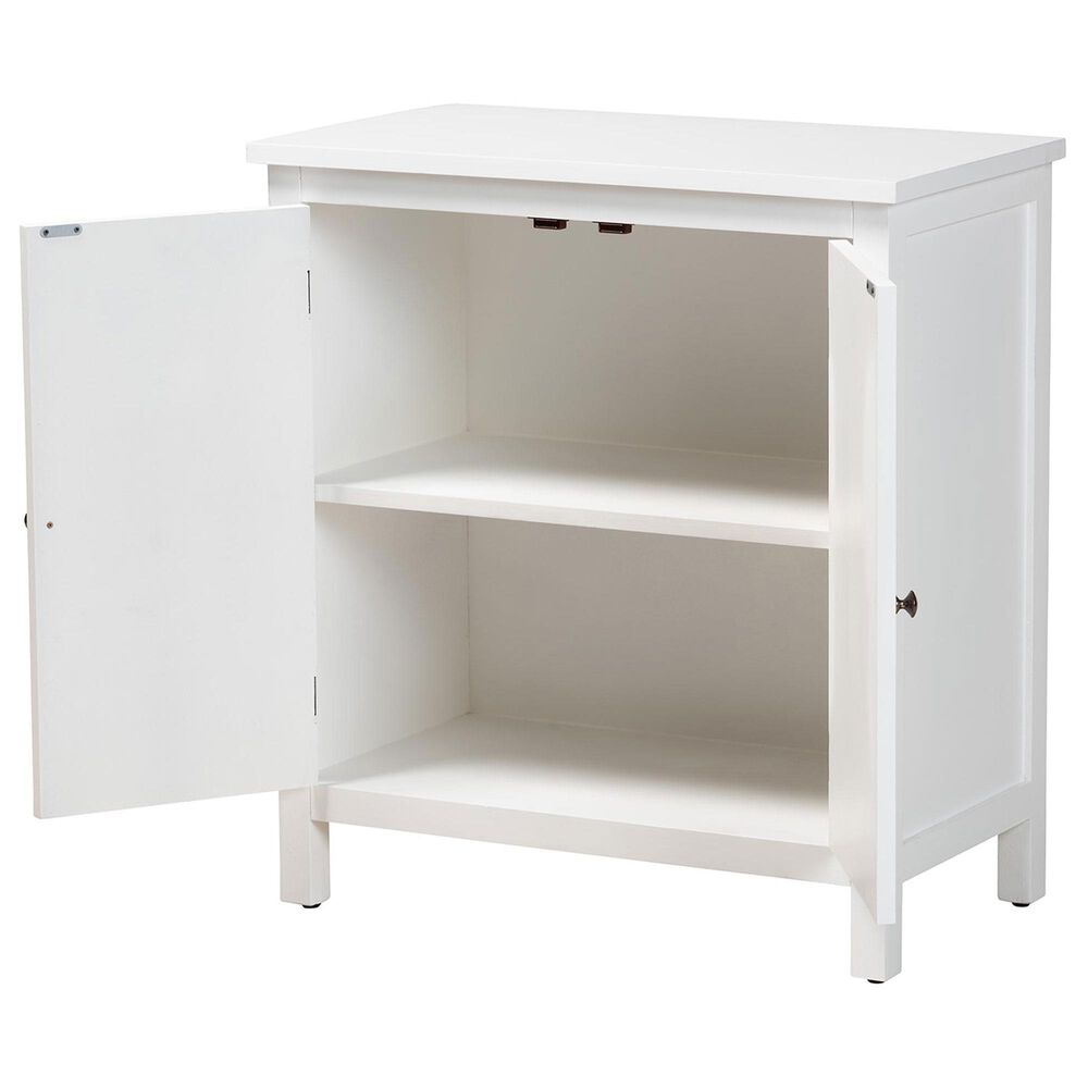 Baxton Studio Yelena 2-Door Storage Cabinet in White, , large