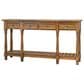 Rustic Imports Kensley 4-Drawer Console Table in Toasted Pecan, , large
