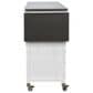 Hearth and Haven Outdoor Kitchen Island Cart with Adjustable Shelves and Stainless Steel Top in White, , large