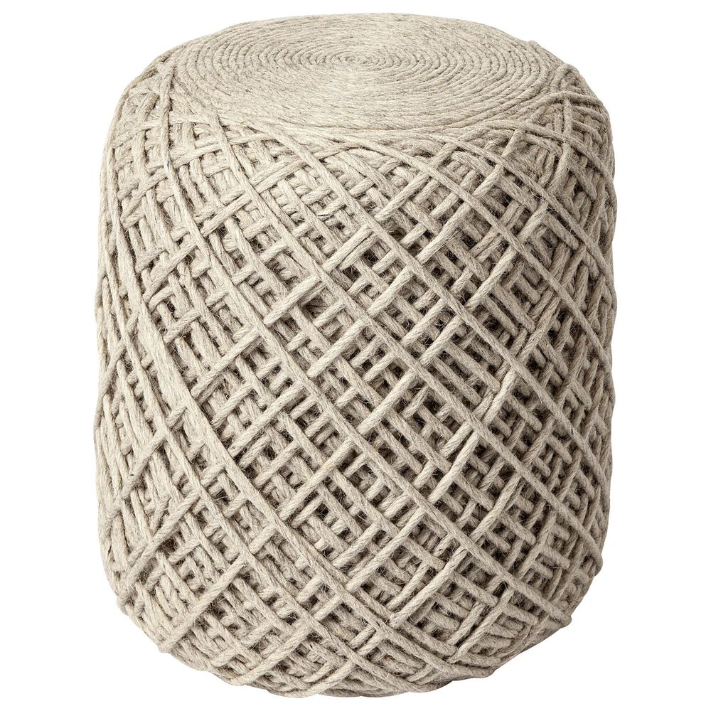 Mercana Allium Pouf in Oatmeal, , large
