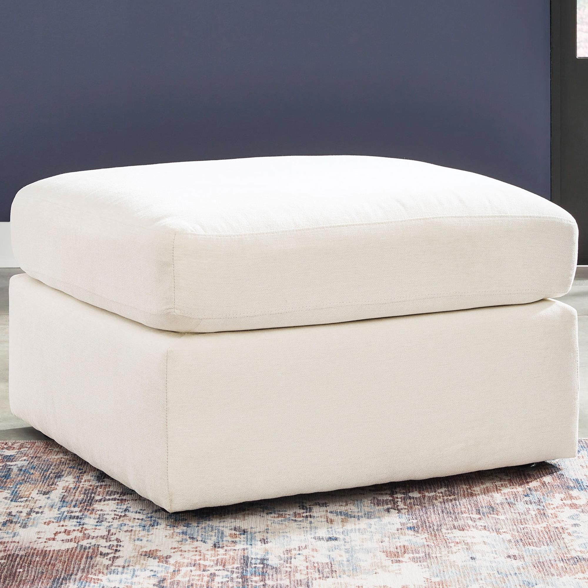 Ashley Modmax Ottoman in Oyster with Next-Gen Nuvella Performance