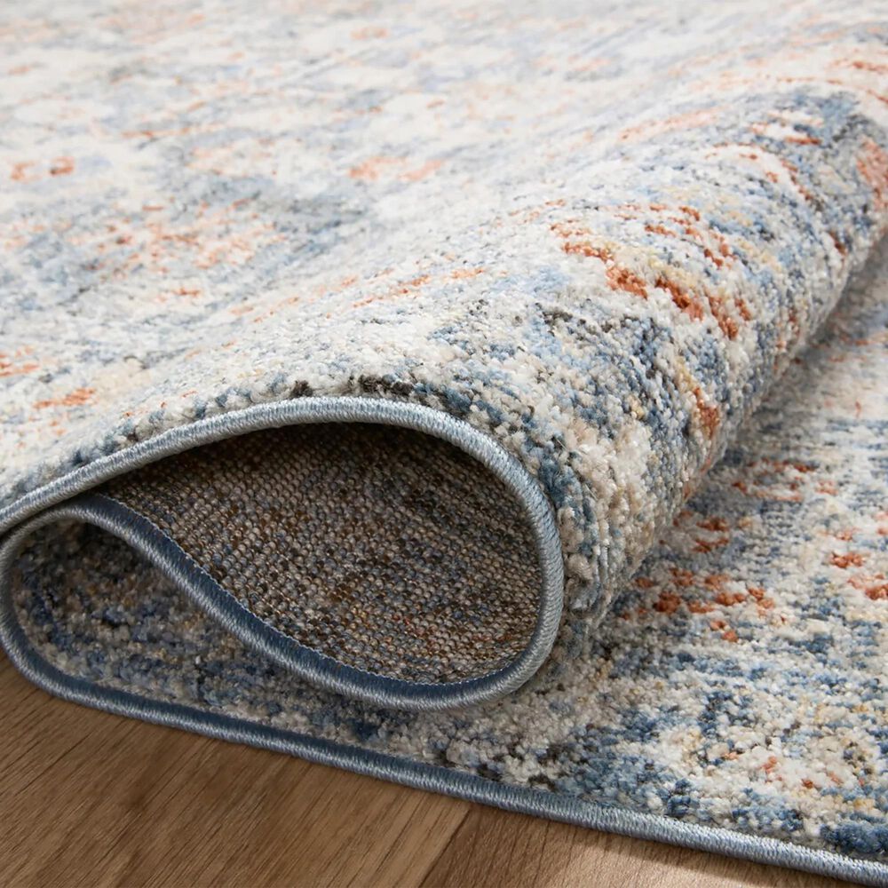 Loloi II Odette 2&#39;3&quot; x 3&#39;10&quot; Sky and Rust Area Rug, , large