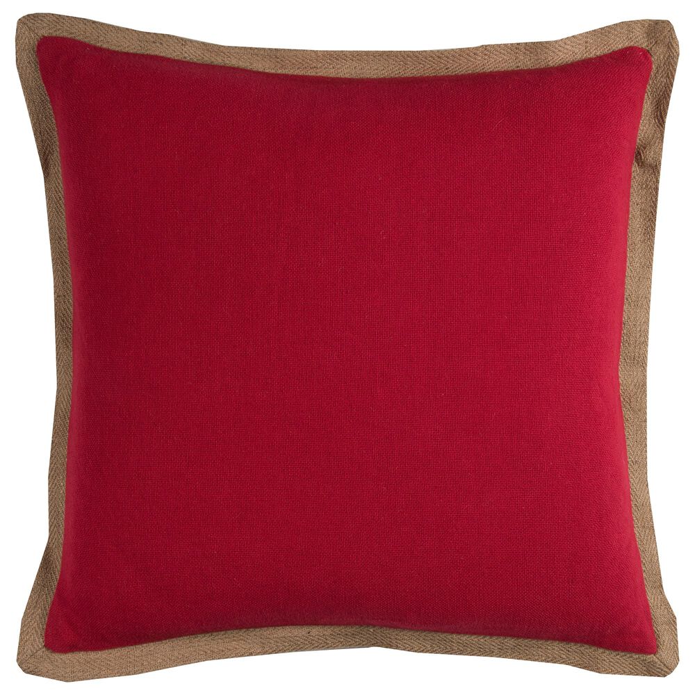 Rizzy Home Solid 22" Pillow Cover in Red, , large