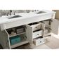 James Martin Vanities Brookfield 72" Double Bathroom Vanity in Bright White with 3 cm Ethereal Noctis Quartz Top and Rectangle Sink, , large