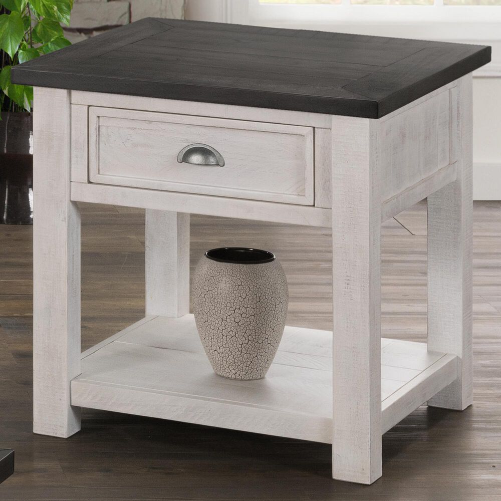 Martin Svensson Home Monterey End Table in White/Grey, , large